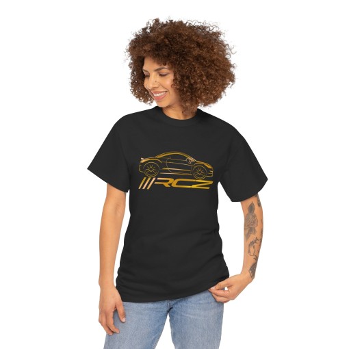 Silhouette RCZ SPORT Unisex-T-Shirt Schwarz Golden für Herren und Damen