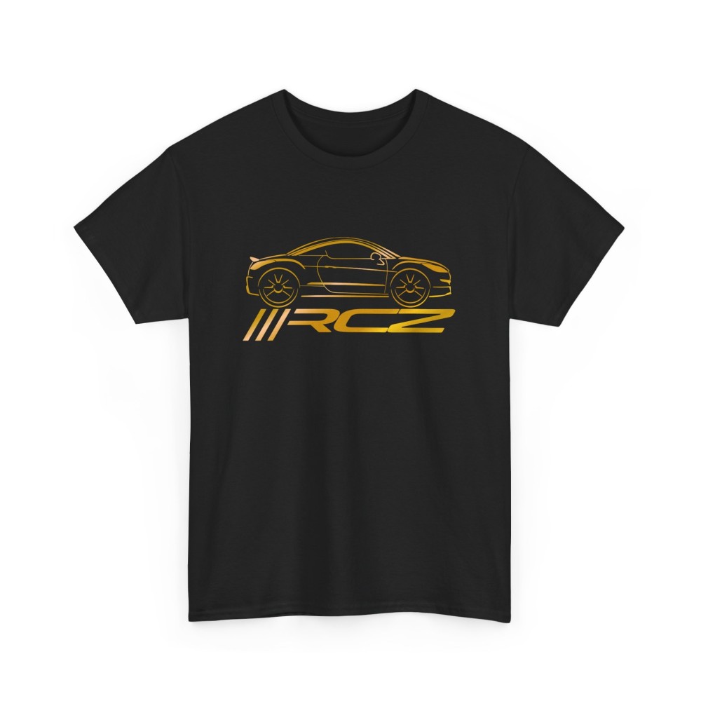 Silhouette RCZ SPORT Unisex-T-Shirt Schwarz Golden für Herren und Damen