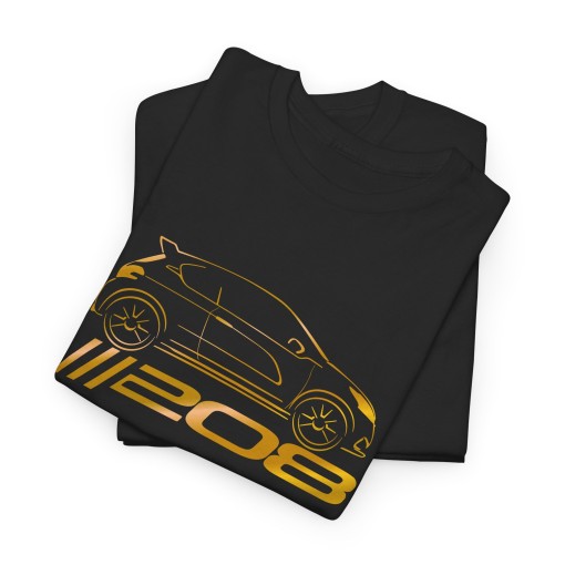 Silhouette 208 GTi Unisex T-shirt black and gold for men and women