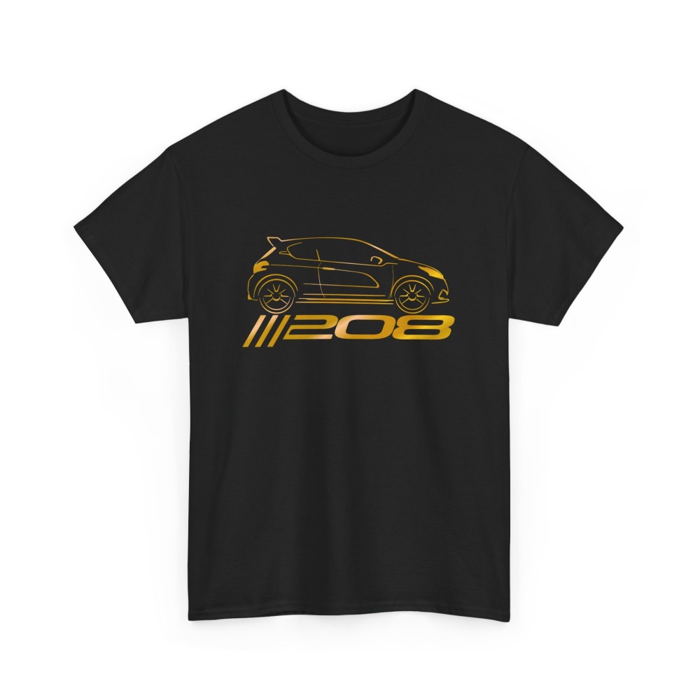 Silhouette 208 GTi Unisex T-shirt black and gold for men and women