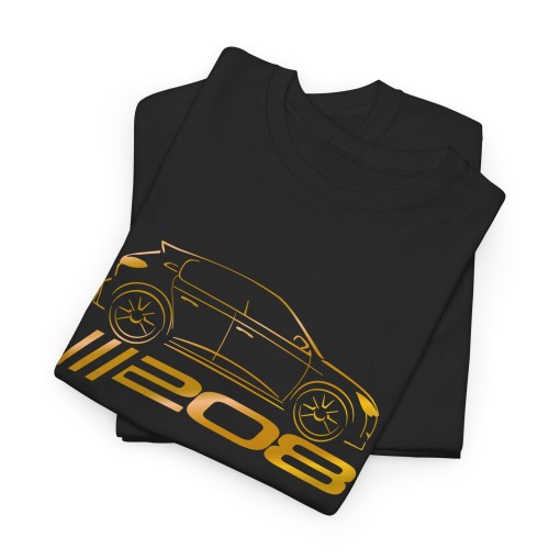 Silhouette 208 RALLYE Unisex T-shirt black and gold for men and women