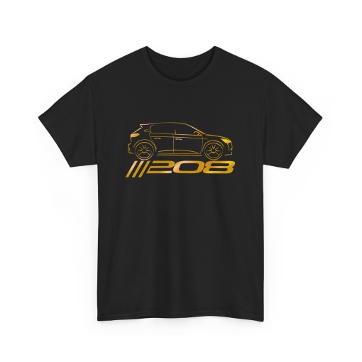 Silhouette 208 Rallye Unisex-T-Shirt Schwarz Golden für Herren und Damen