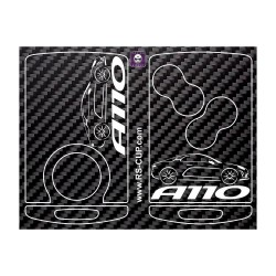 Sticker for 4 buttons Key ALPINE A110 CARBON look A110S A110GT A110R
