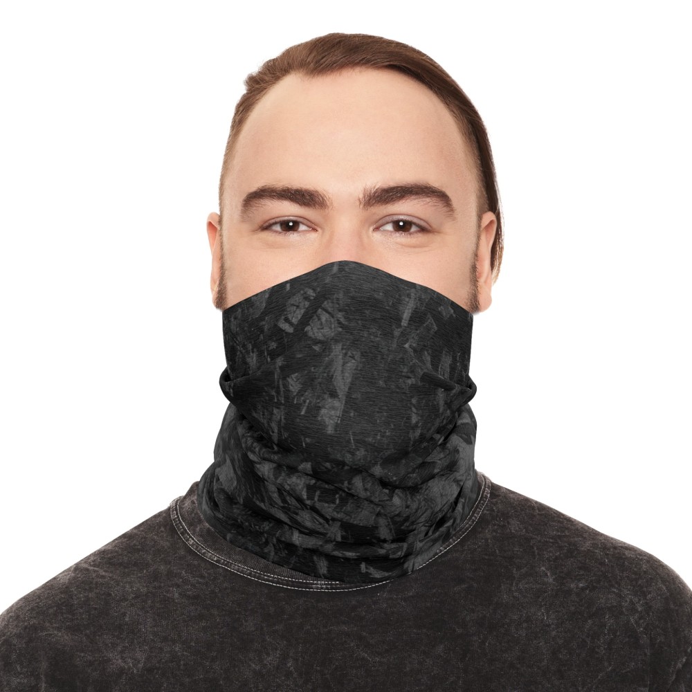 Forged Carbon fiber-style neck warmer, racing-style tube scarf for car and motorcycle enthusiasts