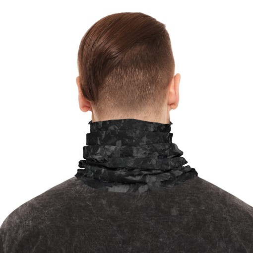 Forged Carbon fiber-style neck warmer, racing-style tube scarf for car and motorcycle enthusiasts