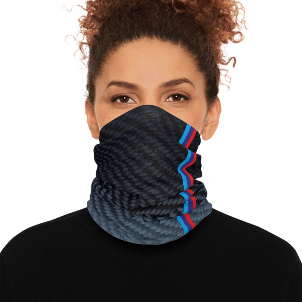 M-Power Carbon fiber-style neck warmer, racing-style tube scarf for BMW enthusiasts