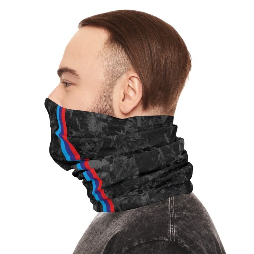 M-Power Forged Carbon fiber-style neck warmer, racing-style tube scarf for BMW enthusiasts