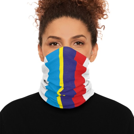 Neck warmer, racing-style tube scarf for PEUGEOT SPORT RALLYE VINTAGE enthusiasts