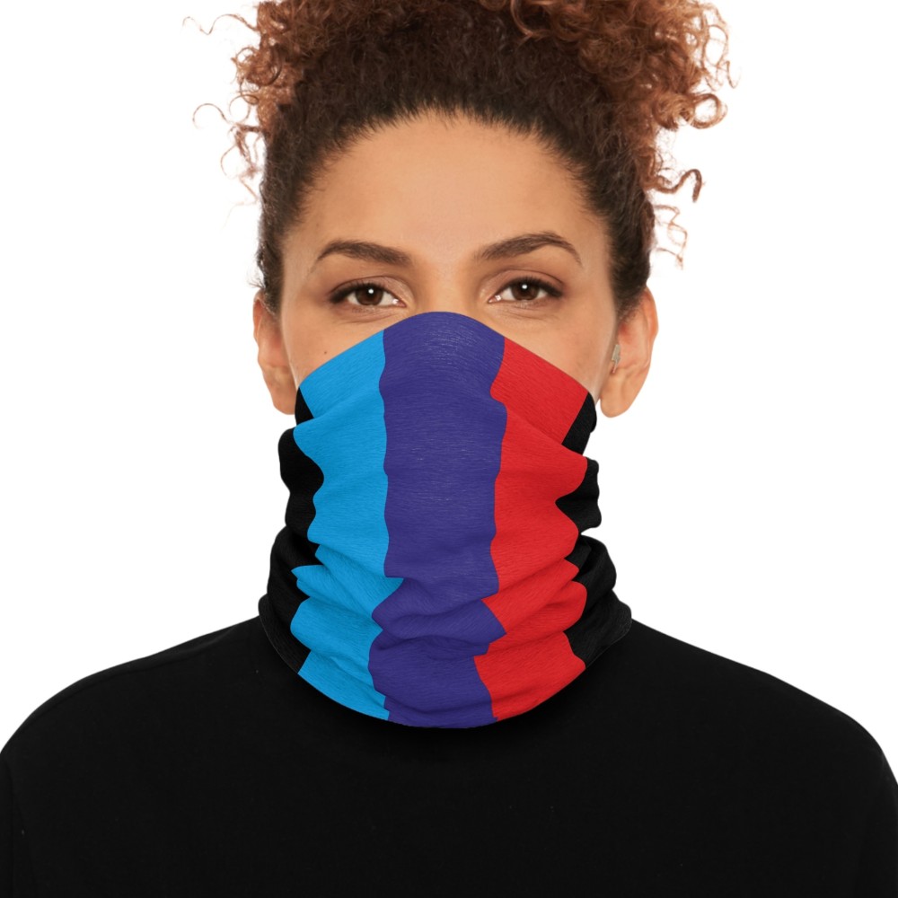 Neck warmer, racing-style tube scarf for BMW M-POWER enthusiasts