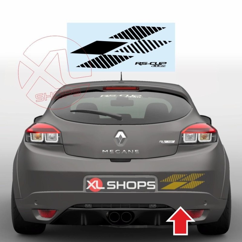 1 RS ULTIME sticker decals 37 cm for RENAULT back side