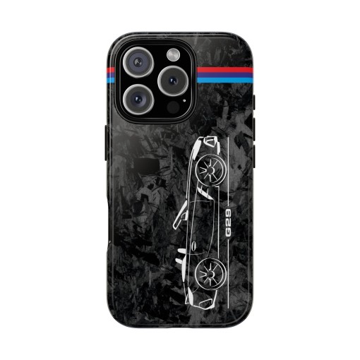 Coque de téléphone silhouette BMW Z4 g59 pour pour iPhone 16 / 16 Pro / 16 Plus / 16 Pro Max