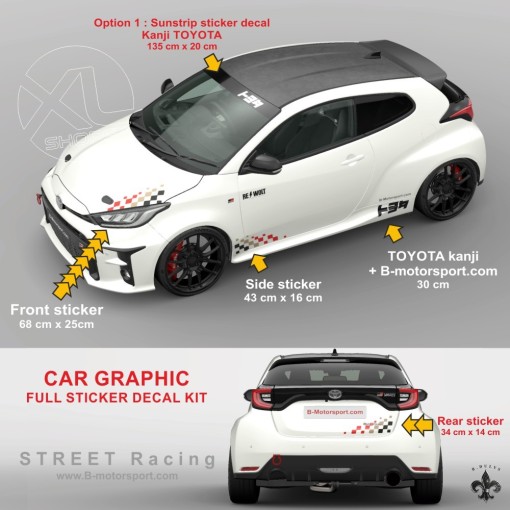 STREET RACING - Komplettes Grafik-Kit für alle TOYOTA-Modelle