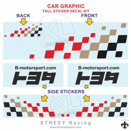 STREET RACING - Komplettes Grafik-Kit für alle TOYOTA-Modelle