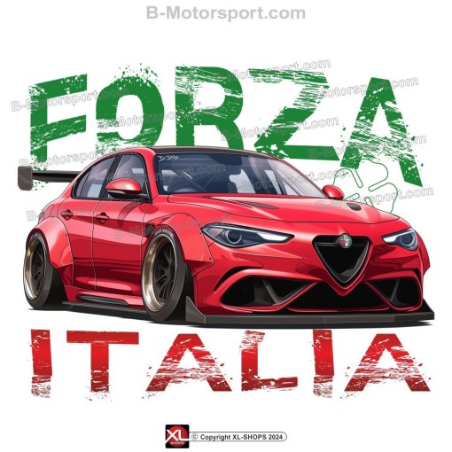 FORZA ITALIA Alfa Romeo GIULIA Quadrifoglio Männer T-Shirt