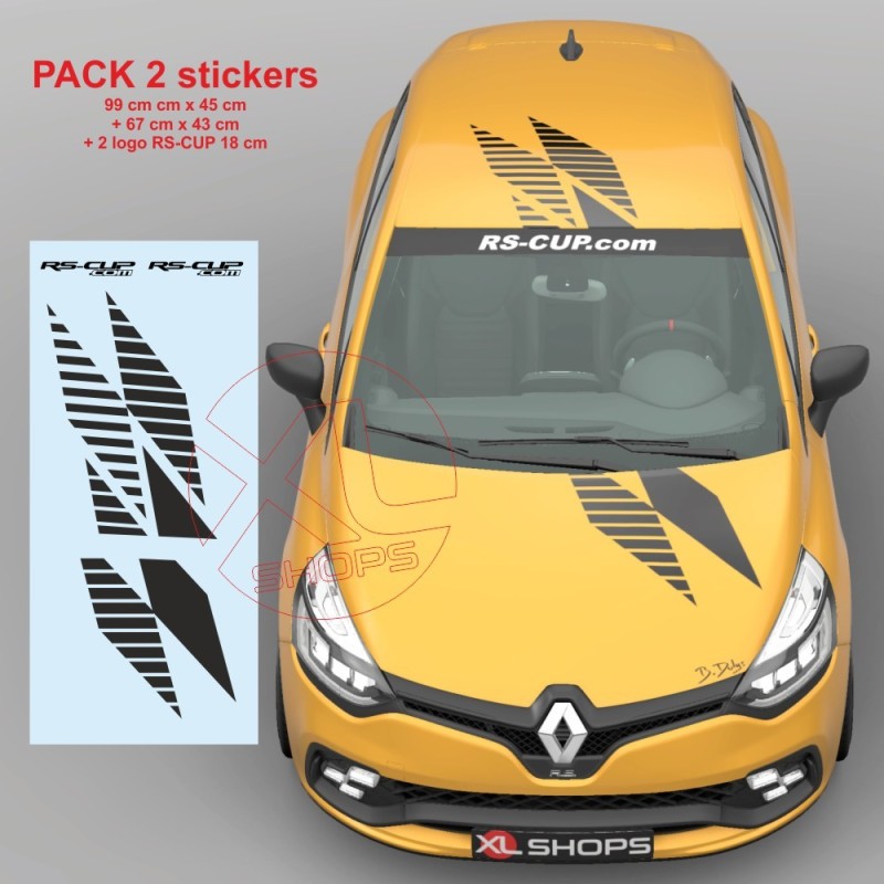 Pack sticker RENAULT RS Ultime pour toit et capot