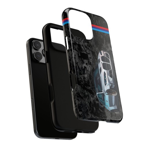 Coque de téléphone silhouette BMW M3 G80 pour iPhone 16 / 16 Pro / 16 Plus / 16 Pro Max