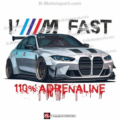 I'M FAST M3 G80 Männer T-Shirt für alle Besitzere BMW M3