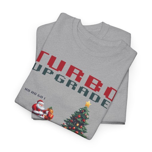 PIXEL ART Christmas gift T-shirt TURBO UPGRADE with Santa Claus and his 911 Unisex T-shirt