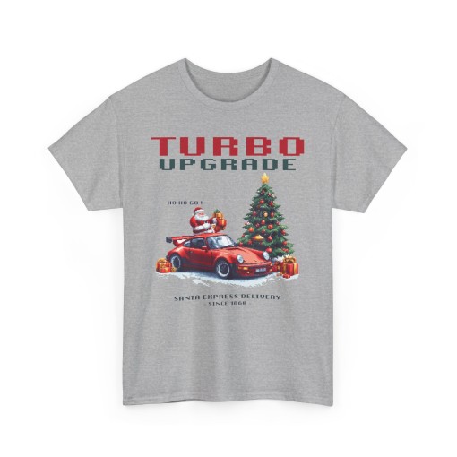 PIXEL ART Christmas gift T-shirt TURBO UPGRADE with Santa Claus and his 911 Unisex T-shirt