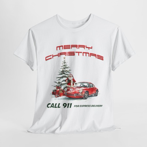 MERRY CHRISTMAS T-Shirt regalo di Natale con Babbo Natale e la sua 911 T-Shirt unisex