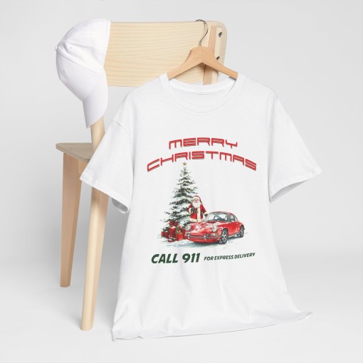 MERRY CHRISTMAS T-Shirt regalo di Natale con Babbo Natale e la sua 911 T-Shirt unisex