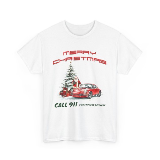 MERRY CHRISTMAS Christmas gift T-shirt with Santa Claus and his 911 Unisex T-shirt