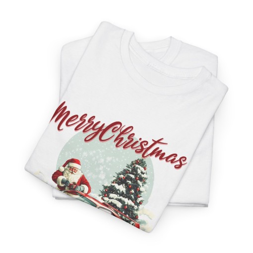 MERRY CHRISTMAS Christmas gift T-shirt with Santa Claus and his F40 Unisex T-shirt