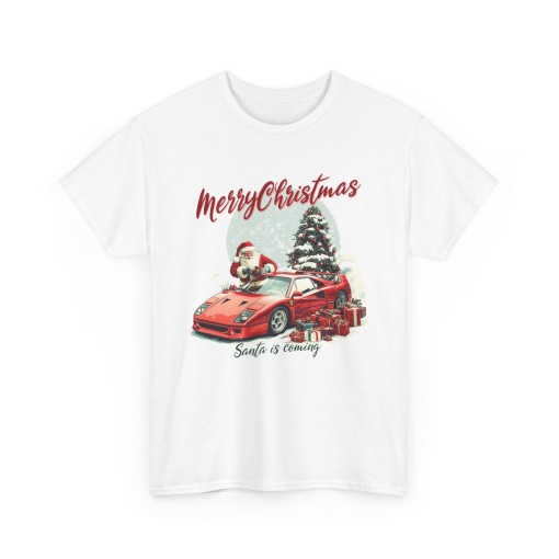 MERRY CHRISTMAS T-Shirt regalo di Natale con Babbo Natale e la sua F40 T-Shirt unisex