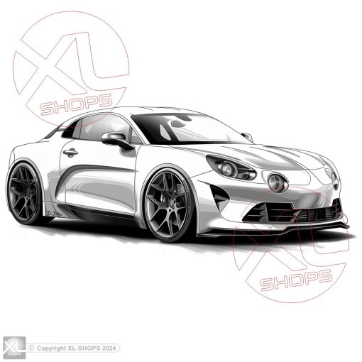 A110 designer style Maglietta uomo con ALPINE A110 design by Dulys