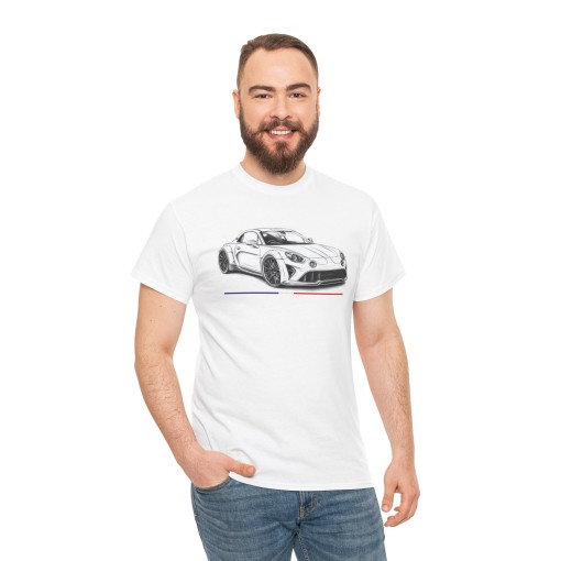 SPORTIVE A110 designer style Tshirt homme avec une ALPINE A110