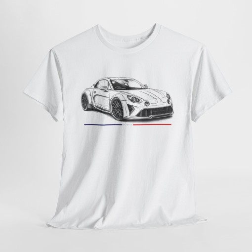 SPORTIVE A110 designer style Tshirt homme avec une ALPINE A110