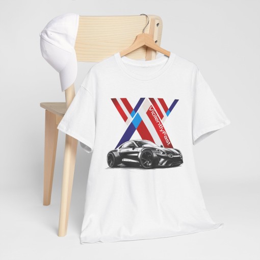 VIOLENTLY FAST A110 designer style Tshirt homme avec une ALPINE A110