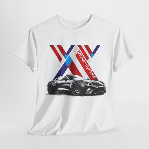 VIOLENTLY FAST A110 designer style men Tshirt with ALPINE A110