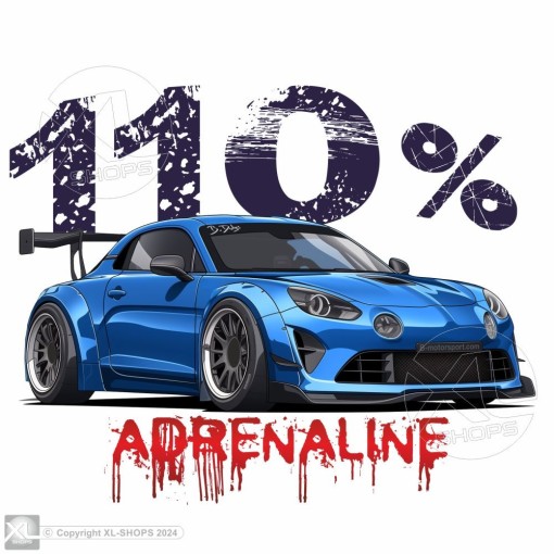 110% ADRENALINE Men Tshirt with ALPINE A110 R