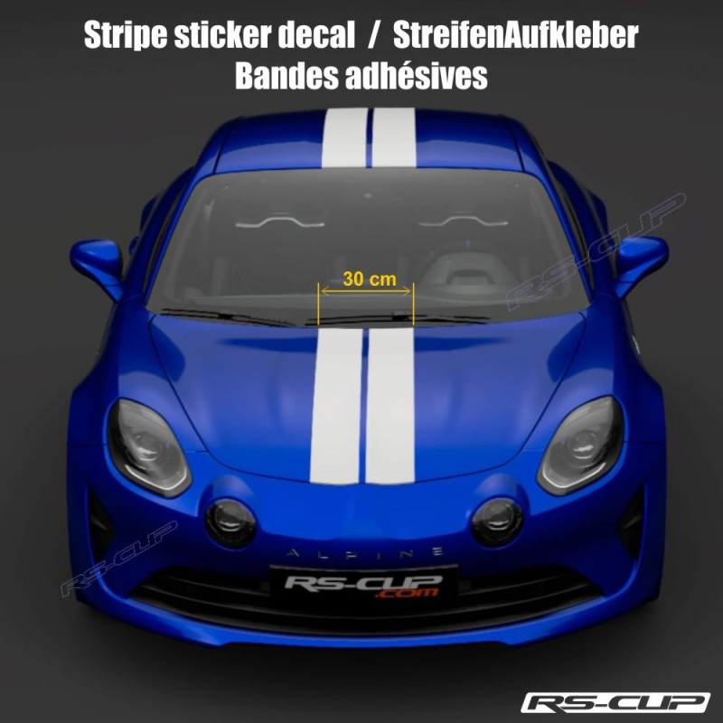 Dooble stripe wide 30 cm sticker decal for ALPINE A110