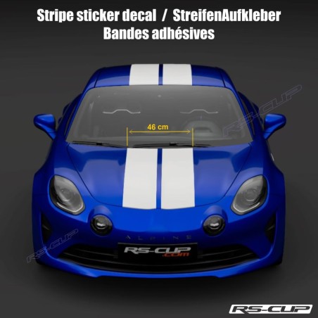 Twin stripe wide 46 cm sticker decal for ALPINE A110