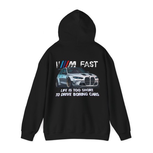 I'M FAST felpa con cappuccio uomo per tutti i proprietari di BMW M3 G80