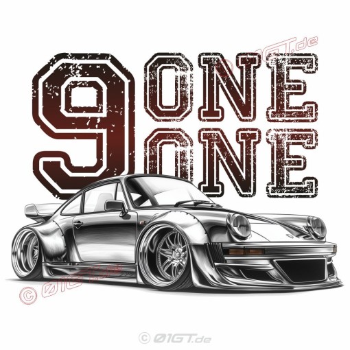 9 one one 930 TURBO design Tshirt homme