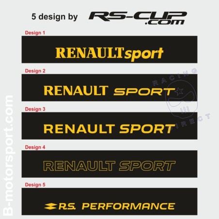 Windschutzscheibe aufkleber RENAULT SPORT und RS PERFORMANCE