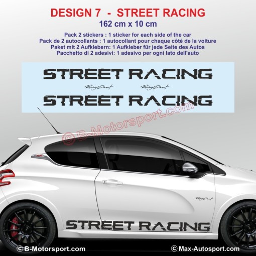 9 DESIGNS side skirt sticker decals for PEUGEOT 208