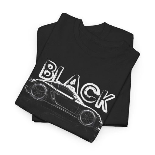 BLACK BEAST with Porsche CAYMAN Tshirt homme