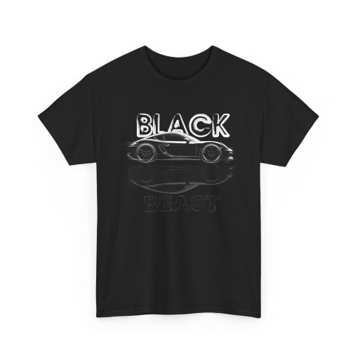 BLACK BEAST with Porsche CAYMAN Tshirt homme