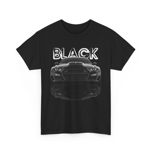 BLACK BEAST with Ford MUSTANG men Tshirt