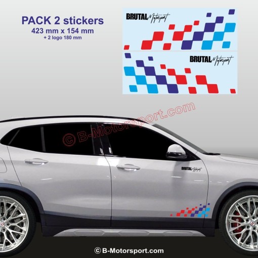 BMW M-Power sticker chequered flag for X1 X2 X3 X4 X5 X6 X7