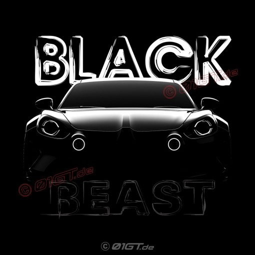 BLACK BEAST with ALPINE A110 men Tshirt