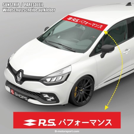 Windschutzscheibe aufkleber RENAULT PERFORMANCE Japanisch