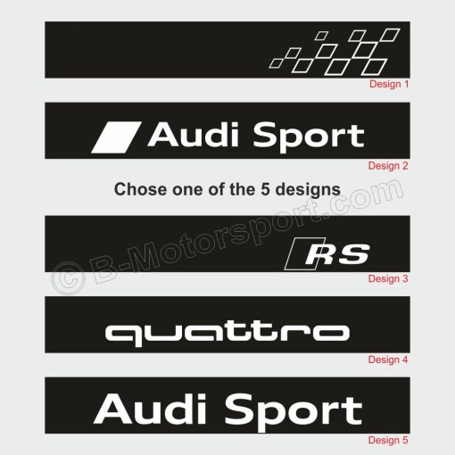 5 DESIGNS -  Windshield decal for AUDI