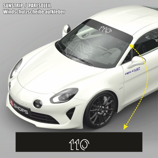 Windshield decal 110 Racing for ALPINE A110