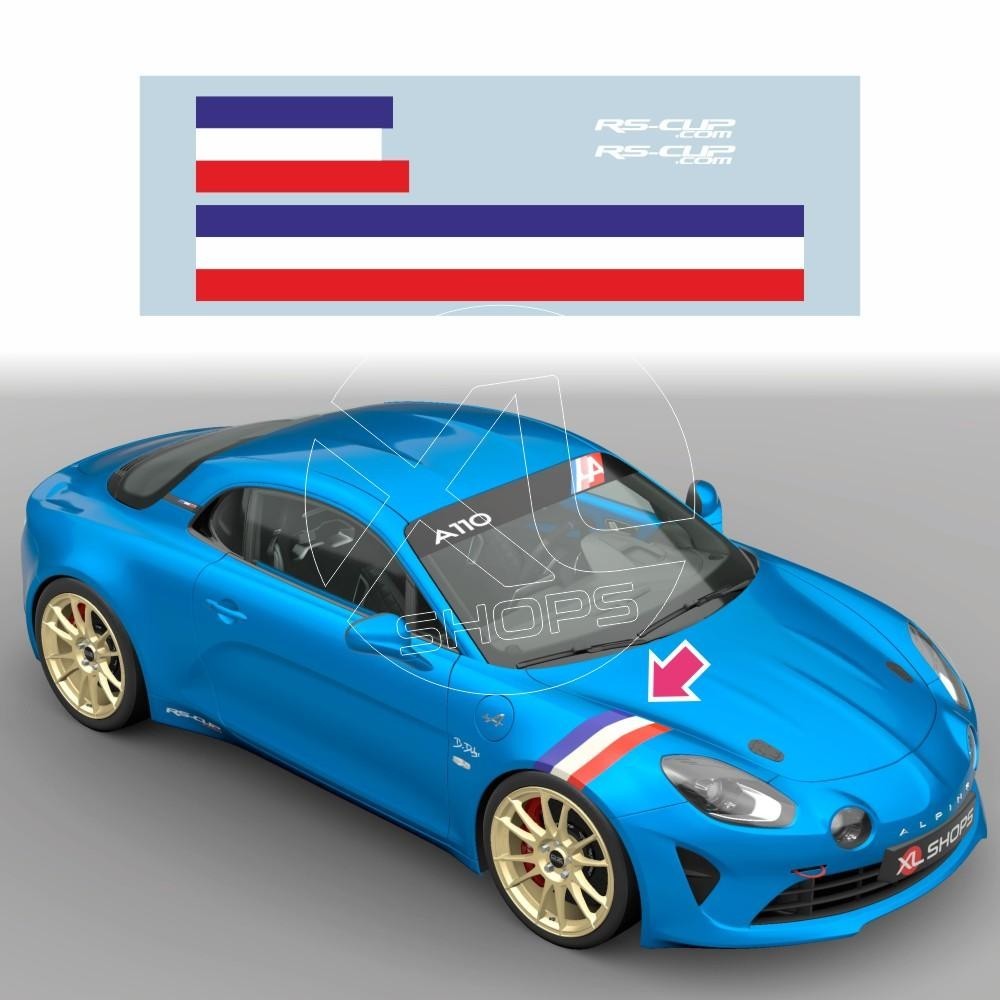 Adesivo fascia tricolore FRANCIA per Alpine A110 RS-CUP