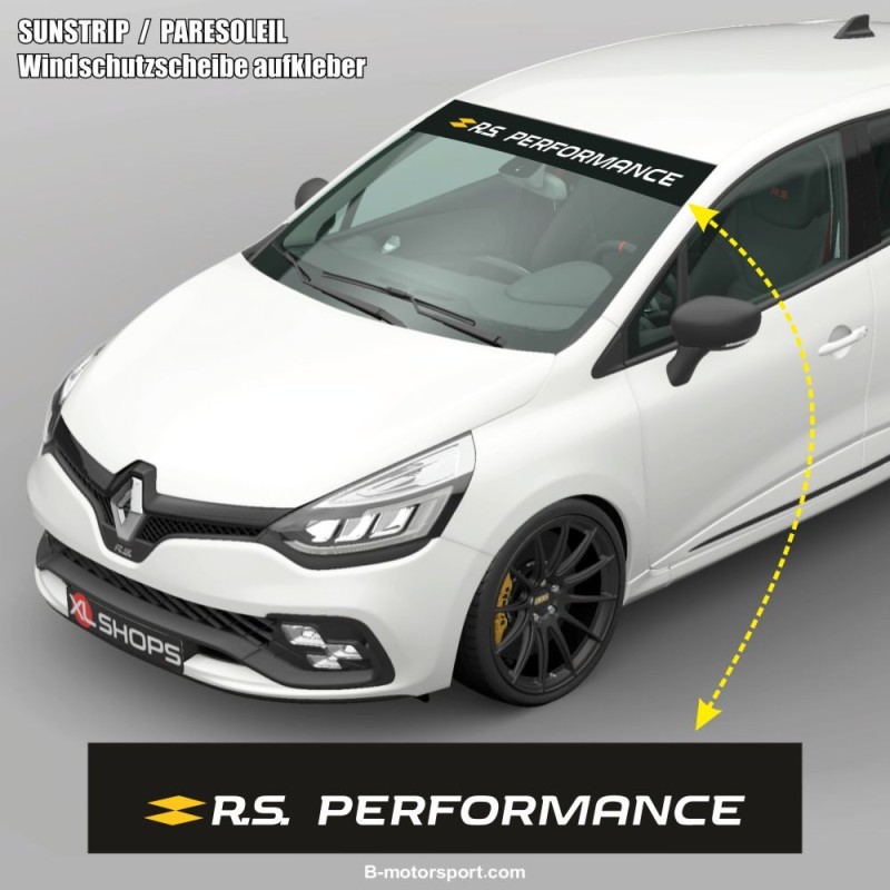 Parabrezza adesivo RENAULT logo RS PERFORMANCE